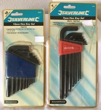 VTG SILVERLINE IMPERIAL & METRIC 2 SETS of HEX /ALLEN WRENCHES Flat & Ball Ends