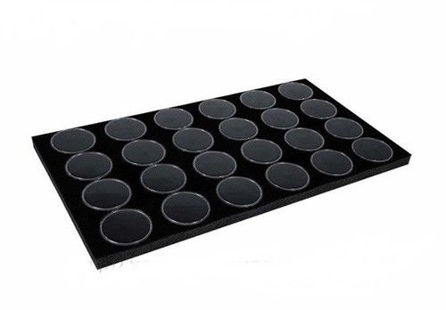 12 Black 24 Gem Jar DisplayTrays Use Beads Coins Gold Nuggets Body Jewlery - Picture 4 of 4