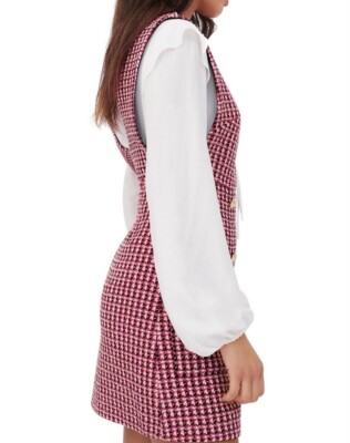 pink plaid pinafore dress Nobody's Child - Pinafore Mini Dress - Women - Polyester - 0 US