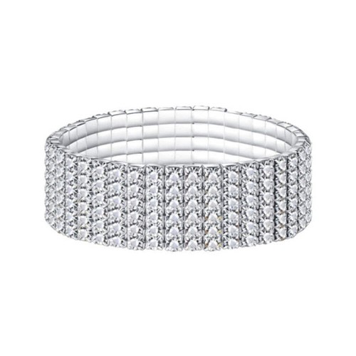 Fashion Multilayer Crystal Stretch Shine Bracelets for Women - Foto 15 di 16
