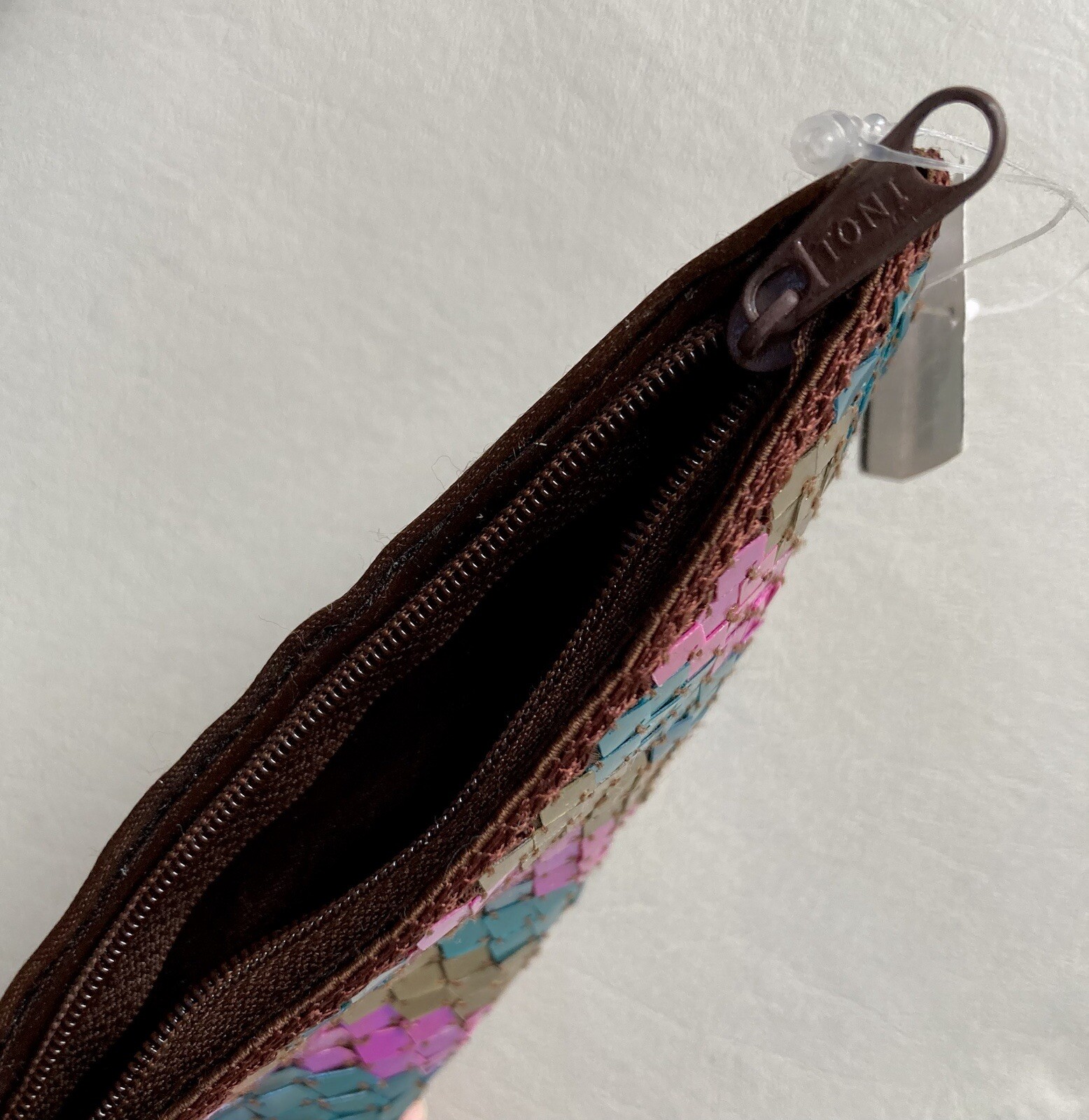 Purse Tote, Hand Crafted Patchwork Satin and Cott… - image 11