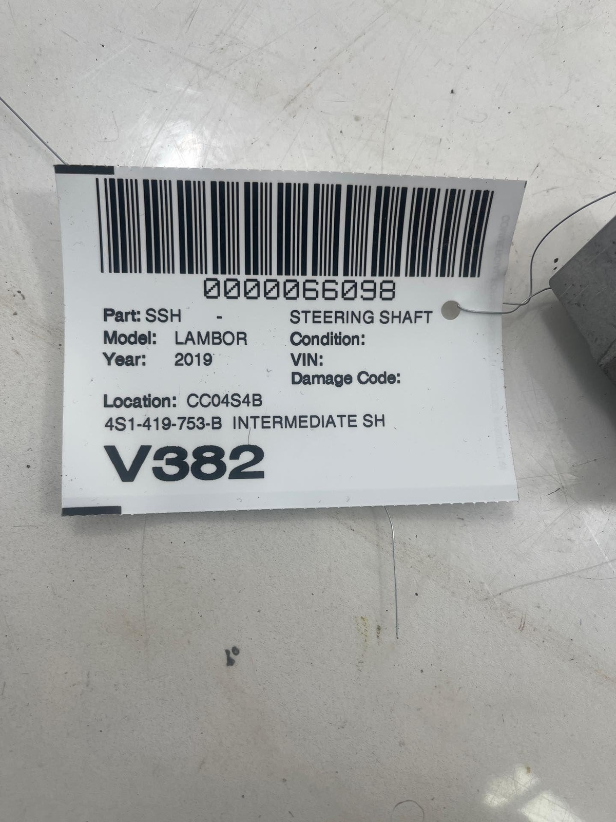 INTERMEDIATE SHAFT TO COLUMN 4S1-419-753-B LAMBORGHINI HURACAN 19