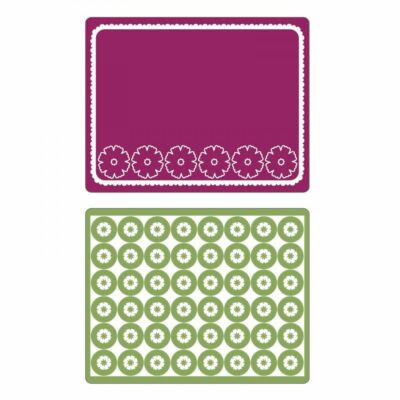 Sizzix Textured Impressions Prägefolder - Cornflower & Posie Set 657087 