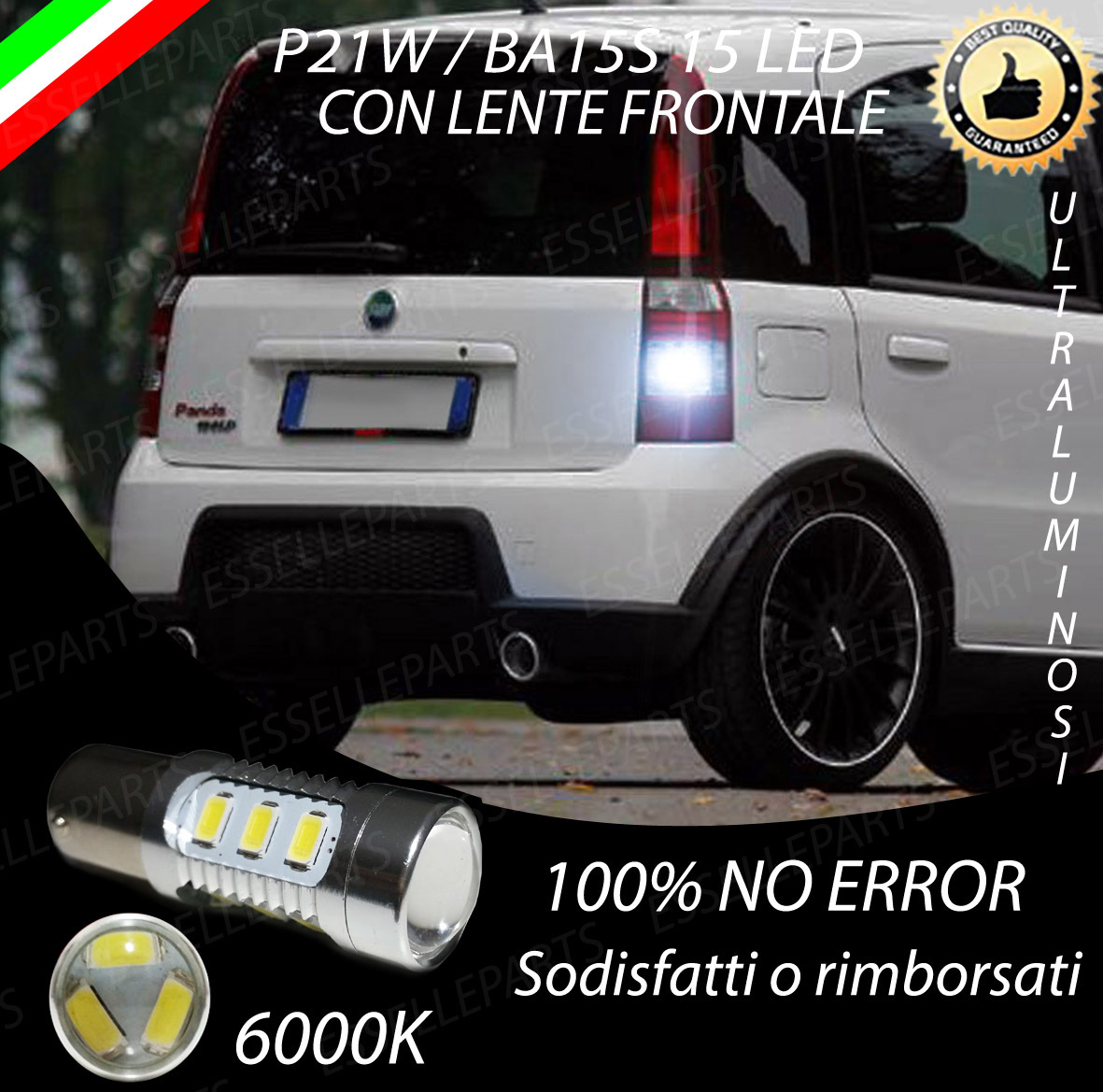 Lampadina Retromarcia LED P21W Per Fiat Panda 169 - 6000K, Canbus, 21 LED - Foto 10
