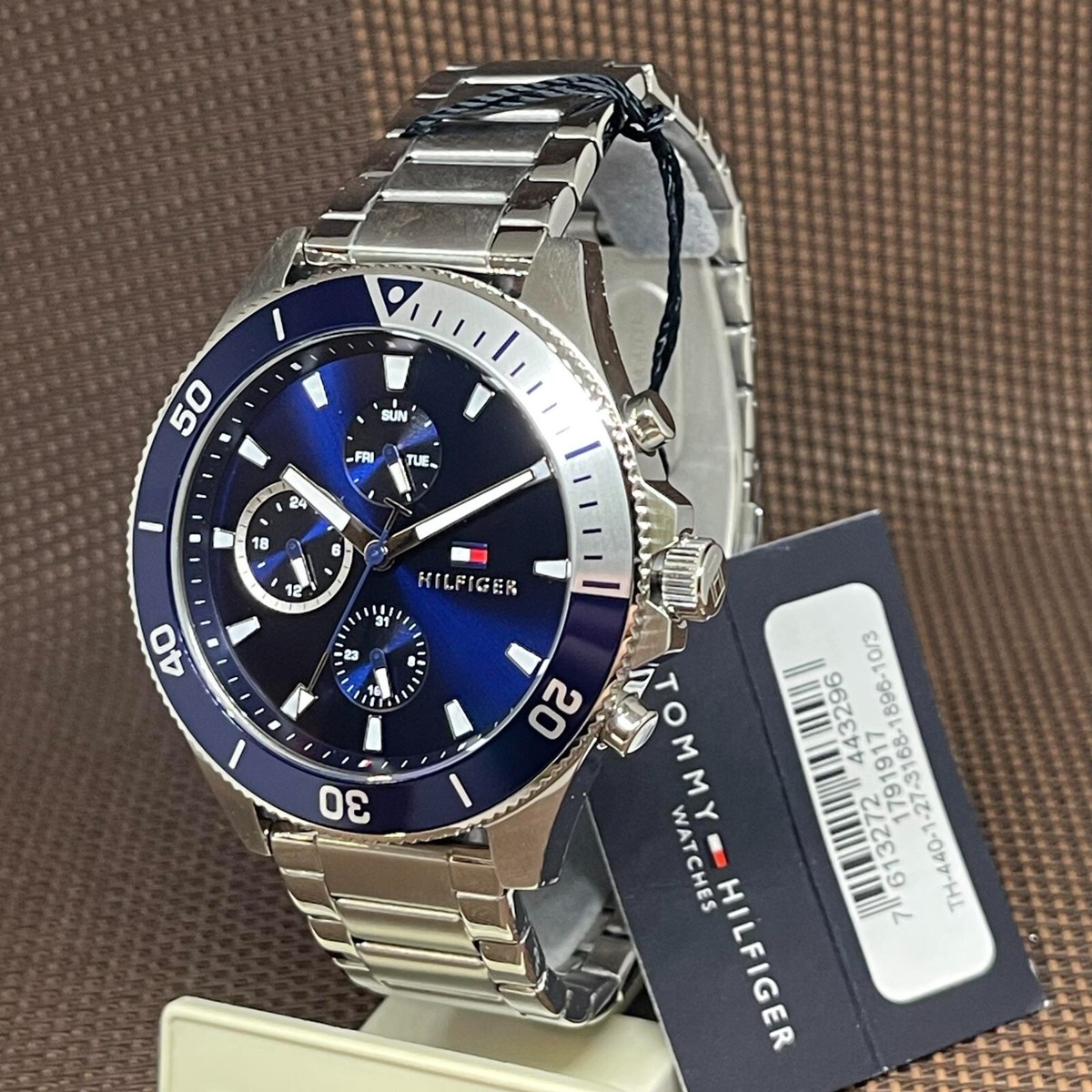 eBay Men Analog Blue Dress Larson | 1791917 Steel Hilfiger Tommy Watch Stainless Quartz