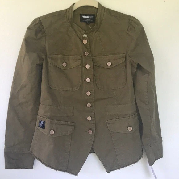 Chaqueta WILLIAM RAST Mujer Verde Bragg Estilo Ejército S Nueva con Etiquetas Foto 2 de 4