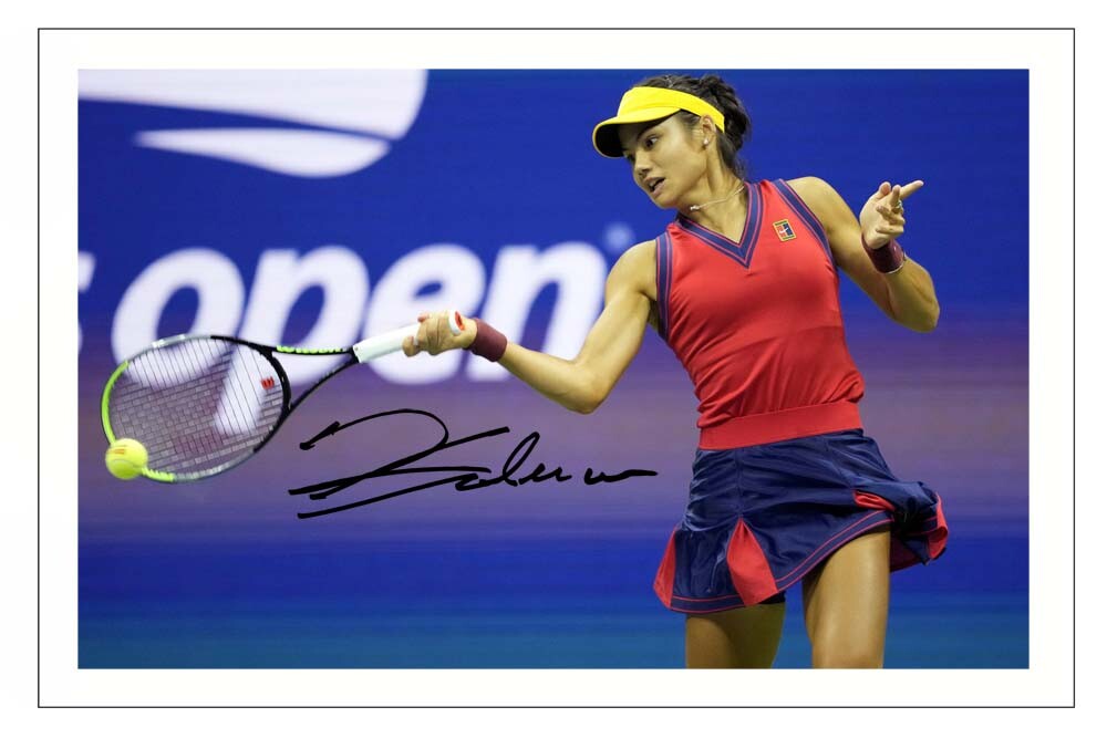 Photo Autographiée 8x10 Signée Emma Raducanu - Wimbledon US Open, Certifiée JSA