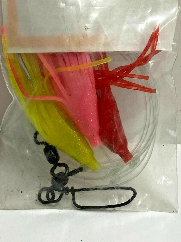 Plataforma inferior de pesca 3 faldas y ganchos de calamar ardiente Foto 2 de 3