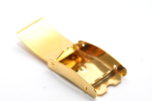 2x Gürtel Klemmschnalle / Schnalle für 25 mm, Metall / Gold, Ratchet Buckle, NOS - Bild 4 von 10