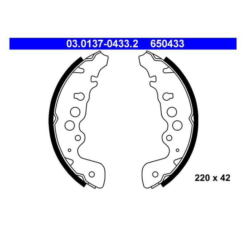 ATE 03.0137-0433.2 Kit ganasce freno posteriore per - Immagine 3