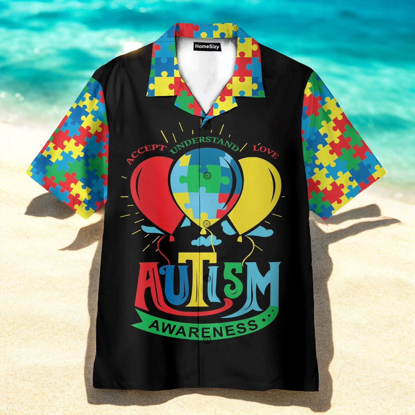 Spread Autism Awareness with Love in Stylish Hawaiian Shirt Design
