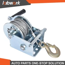 Labwork Hand Winch Heavy Duty Steel Cable Crank Gear Winch For ATV Boat Trailer
