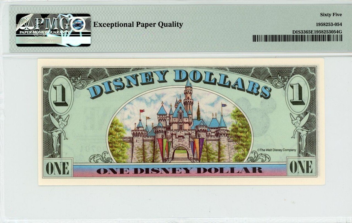 希少】Disney Dollars 1994年1995年版 3枚セット 1994 $1 Disney Dollar Mickey PMG 65 EPQ (DIS33) | eBay