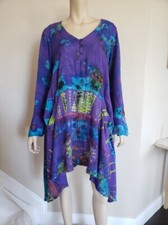 Sacred Threads Purple Tie Dye Rayon Lagenlook...
