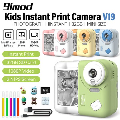 9IMOD Kid Digital Instant Printing Camera 1080P Photo Video Camcorde 32G TF Card