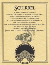 Squirrel Prayer Parchment-Like Page for Book of Shadows, Altar!
