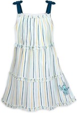 New Disney Girls Striped Maxi Dress Lilo and Stitch size 5/6 Sundress