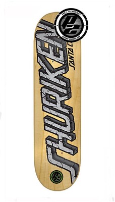 Santa Cruz Shuriken Stone Strip P2 Skateboard Deck - Natural - 31.9in x 8.1in