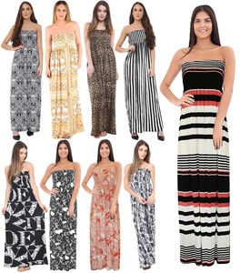 summer bandeau maxi dress