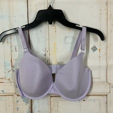 Fruit Of The Loom T Shirt Bra Sz 36D Lightly Lined FT797 Cotton Underwire Laven