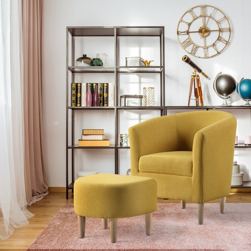 Relaxsessel mit Hocker Fernsehsessel Polstersessel Stoff Sessel Sofa Liegebezug - Bild 15 von 18