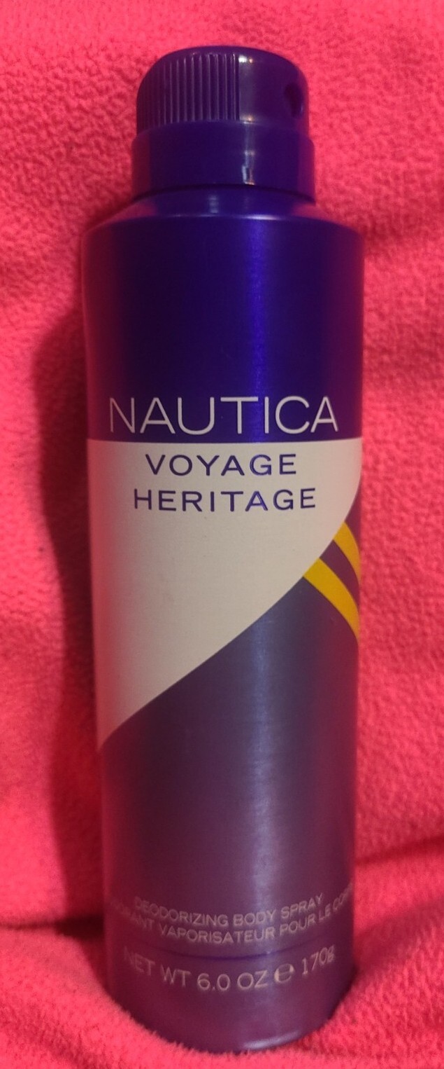 NAUTICA Voyage heritaye Deodorant Body Spray for Men, 6.0 fl oz new (G)