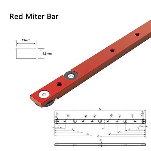 T Track Miter Bar Slider T-Slot Table Saw Miter for Woodworking Tools - Picture 12 of 12