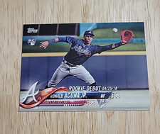 2018 Topps Update RONALD ACUNA JR Debut Rookie Card RC #US252 Atlanta Braves. rookie card picture