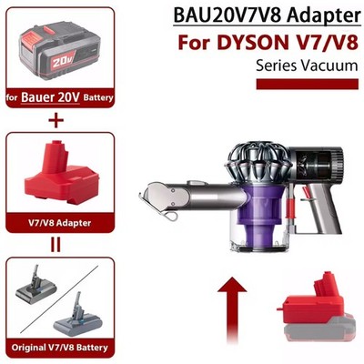 NEW Adapter Converter For Bauer 20V Battery To For Dyson V7 V8 Vacuum Cleaner