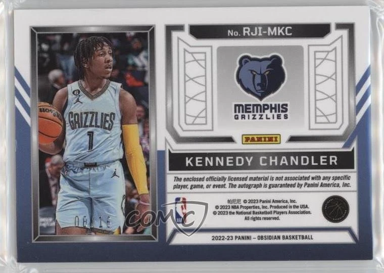2022-23 Panini Obsidian FOTL Electric Etch Blue /16 Kennedy Chandler Auto RC - Image 2 of 2