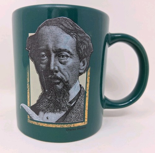 Vintage Barnes & Noble Author portrait Caricature Mug CHARLES DICKENS RARE HTF