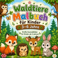 Waldtiere Malbuch FüR Kinder 3-6 Jahre, Ausmalbilder, Kreativbuch