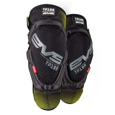 EVS TP199 Knee/Shin Guard Pair Black/Hi Viz for Youth - Powersports