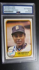 1981 Fleer Lou Whitaker signed Baseball Card PSA Certified