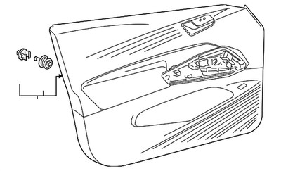 Genuine Volkswagen Door Trim Panel 11B-867-010-B-EOS
