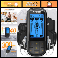 3-in-1 TENS Unit Muscle Stimulator - 30 Modes, 40 Intensities, Pain Relief EMS M