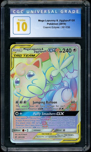 Mega Lopunny & Jigglypuff-GX graded CGC 10 for sale on eBay