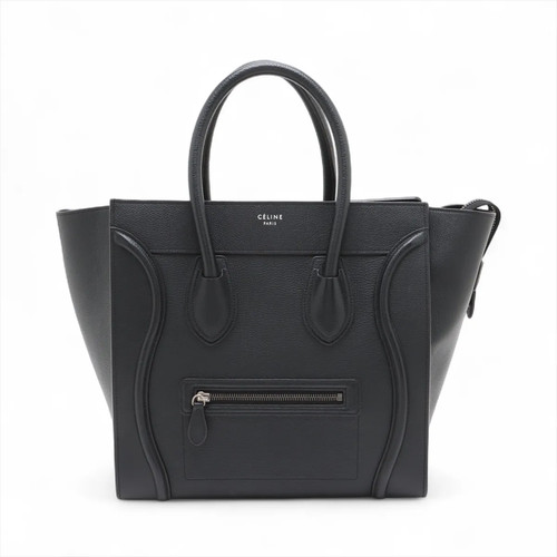 Celine Luggage Mini shopper Leather Hand bag Black