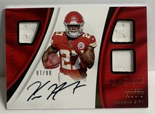 2017 Immaculate Kareem Hunt Rookie Auto Patch /99 Chiefs EX/MT