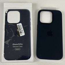 Genuine Apple iPhone 15 Pro Max Silicone Case w/Magsafe - Black - Open Box