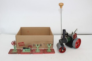 T Vintage Mamod Dampfwalze SR1A ohne Brenner oder Eimer 4 Werkstattwerkzeuge