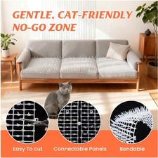 Clear Cat Scat Mats for Sofa  Garden, 78" x 11" - 2 Pack