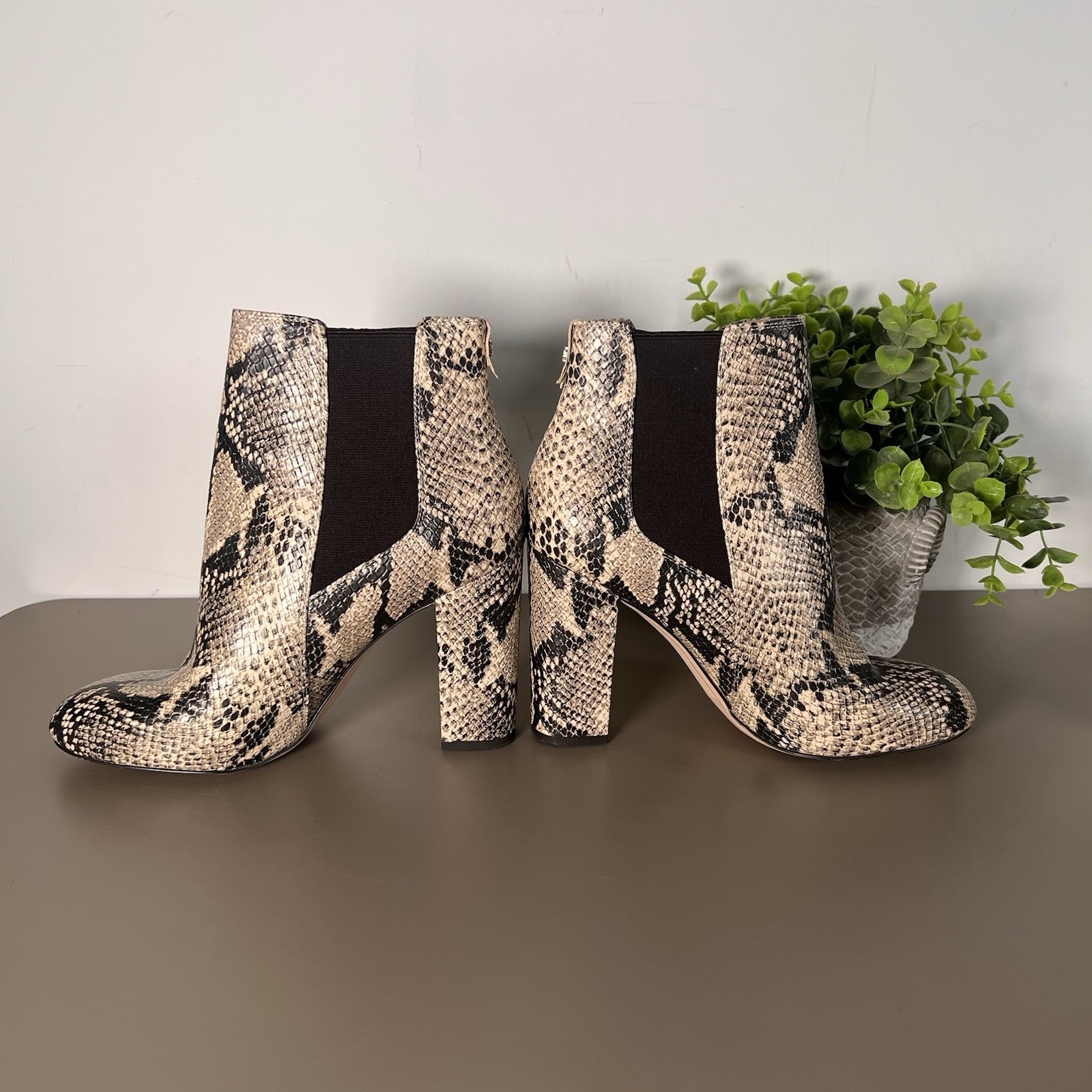 Sam Edelman Case Snake Print Python Heeled  Booti… - image 3