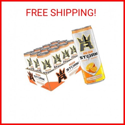 REIGN Storm, Valencia Orange, Fitness & Wellness Energy Drink, 12 Fl Oz