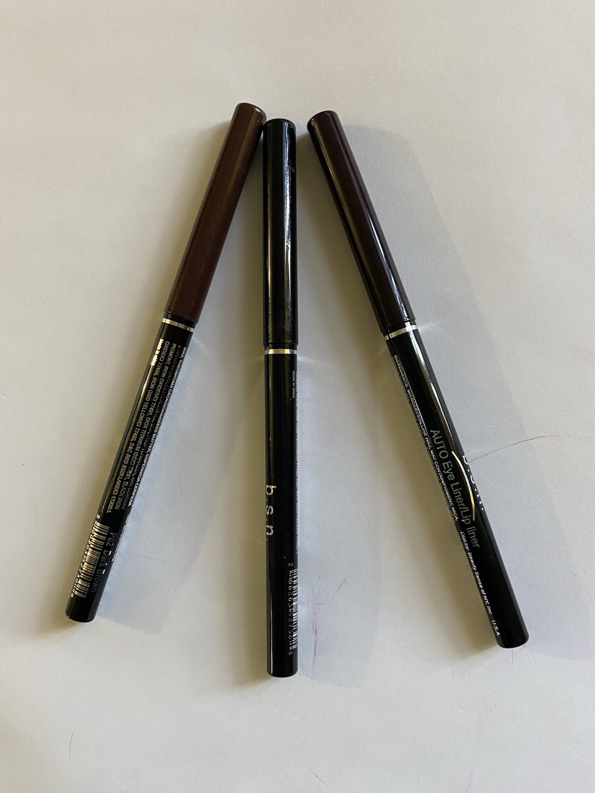 BSN Auto Eye & Lip Liner Set - 3 Colors, 0.35g Each