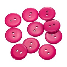 10pcs Resin Sewing Button 20mm 3/4-inch 2 Holes Round Craft Buttons Rose Red