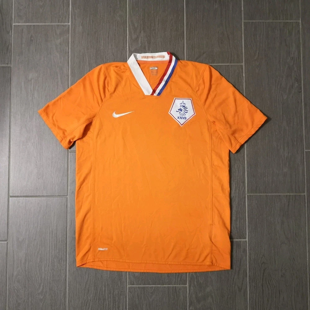 Niederlande Vintage Retro EM 2008 Heim Trikot Größe: M Fußball Pashanim Y2K Nike