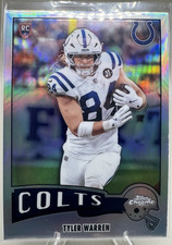 Topps 2025 Chrome Refractor Tyler Warren #1975-15 Indianapolis Colts Rookie