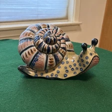 Rare Tonala Extra Large Snail Pottery Mexico Art