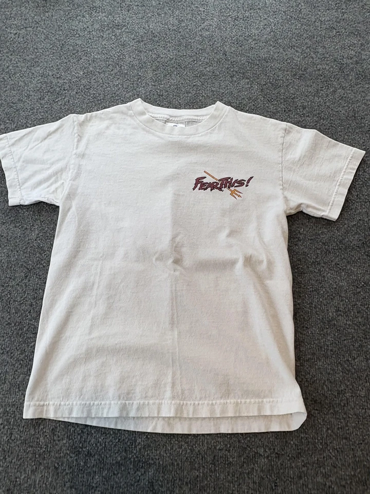 Camisa De Colección Arizona State Sun Devils Juvenil Pequeña Blanca NCAA Fútbol Fear This Foto 4 de 4